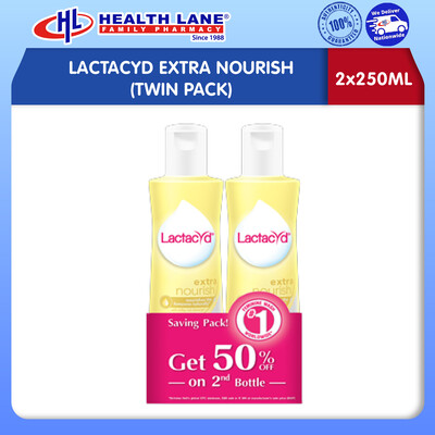 LACTACYD EXTRA NOURISH 2x250ML TWIN PACK (YELLOW)