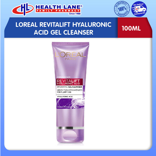 LOREAL REVITALIFT HYALURONIC ACID GEL CLEANSER 100ML
