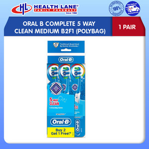 ORAL B COMPLETE 5 WAY CLEAN MEDIUM B2F1 (POLYBAG)