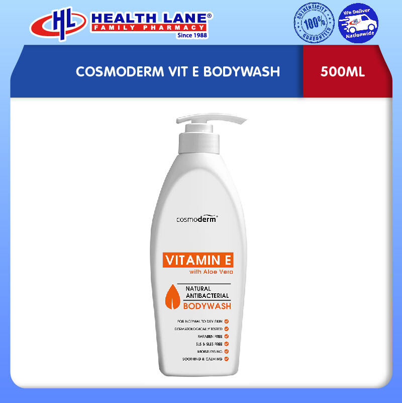 COSMODERM VIT E SABUN BADAN 500ML