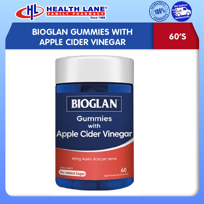 BIOGLAN GUMMIES DENGAN APPLE CIDER VINEGAR 60'S   