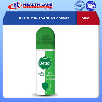 DETTOL 2 IN 1 SANITIZER SPRAY 50ML