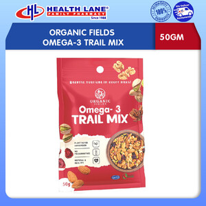 ORGANIC FIELDS OMEGA-3 TRAIL MIX 50GM