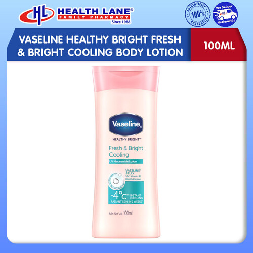 VASELINE BODY LOTION HEALTHY BRIGHT FRESH & BRIGHT GLUTA E (100ML)