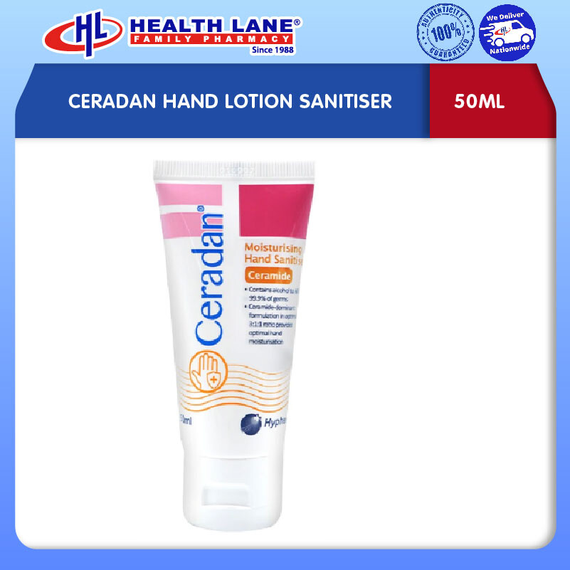 CERADAN HAND LOTION SANITISER (50ML)