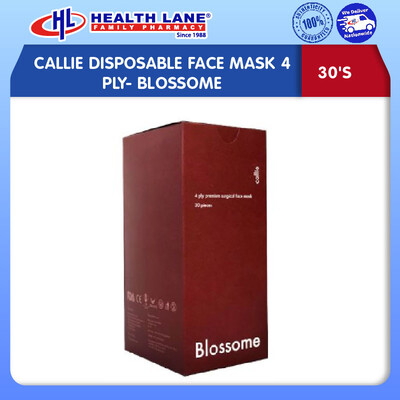 CALLIE DISPOSABLE FACE MASK 4 PLY- BLOSSOME (30'S)