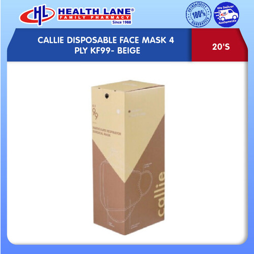 CALLIE  FACE MASK 4 PLY KF99- BEIGE (20'S)