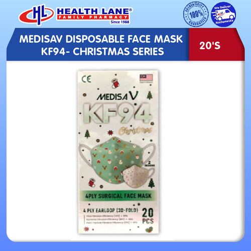 MEDISAV FACE MASK KF94 20'S- CHRISTMAS SERIES