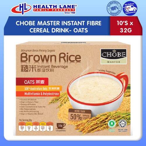CHOBE MASTER INSTANT FIBRE CEREAL DRINK- OATS 10SACx32G