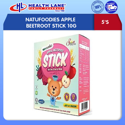 NATUFOODIES APPLE BEETROOT STICK 10G (5'S)