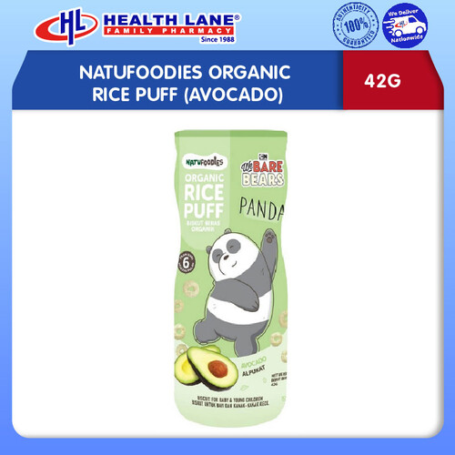 NATUFOODIES ORGANIC BERAS  PUFF (AVOCADO, 42G)
