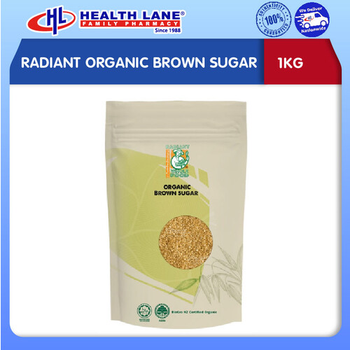 RADIANT ORGANIC BROWN SUGAR 1KG