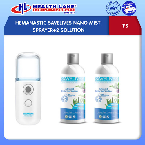 HEMANASTIC SAVELIVES NANO MIST SPRAYER+2 SOLUTION