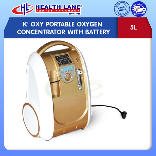 K' OXY PORTABLE OXYGEN CONCENTRATOR WITH BATTERY (5L)