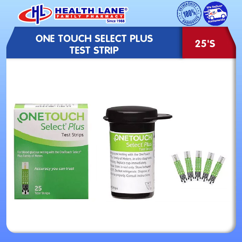 ONE TOUCH SELECT PLUS TEST STRIP (25'S)