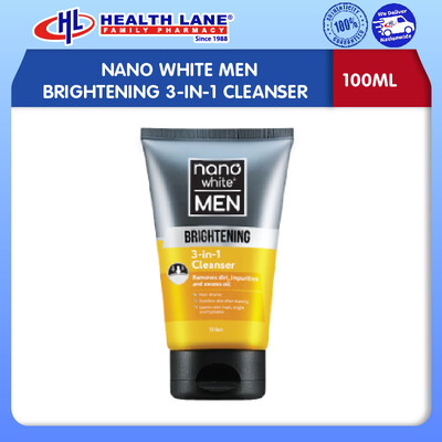 NANO WHITE MEN BRIGHTENING 3-IN-1 CLEANSER (100ML)