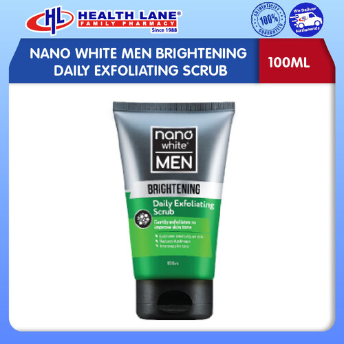 NANO WHITE MEN BRIGHTENING DAILY EXFOLIATING SCRUB (100ML)