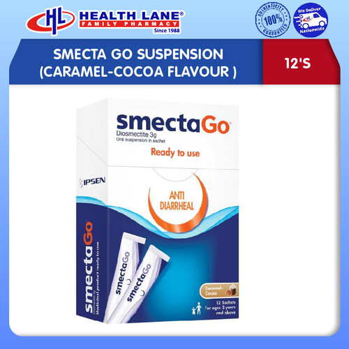 SMECTA GO SUSPENSION (CARAMEL-COCOA FLAVOUR ) 12'S