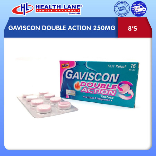 GAVISCON DOUBLE ACTION 250MG (8'Sx2)