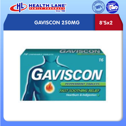 GAVISCON PEPPERMINT 250MG (8'SX2)