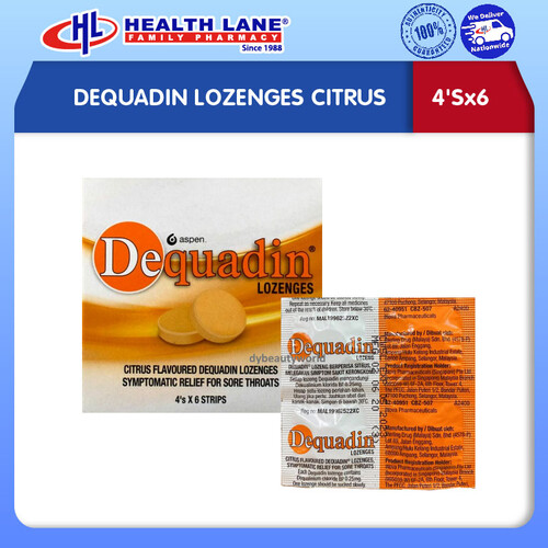 DEQUADIN LOZENGES CITRUS (4'Sx6)
