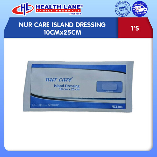 NUR CARE ISLAND DRESSING 10CMx25CM 1'S