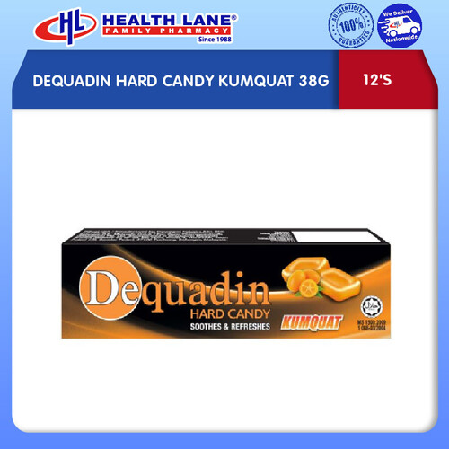 DEQUADIN HARD CANDY KUMQUAT 38G (12'S)