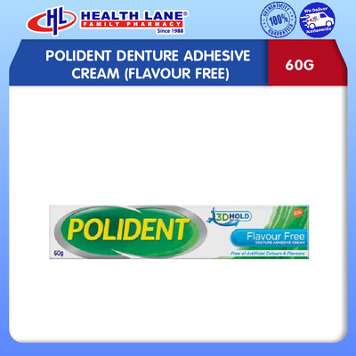 POLIDENT GAM GIGI PALSU KRIM 60G (FLAVOUR FREE)