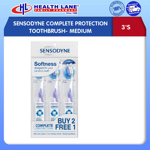 SENSODYNE COMPLETE PROTECTION TOOTHBRUSH- MEDIUM (3'S)