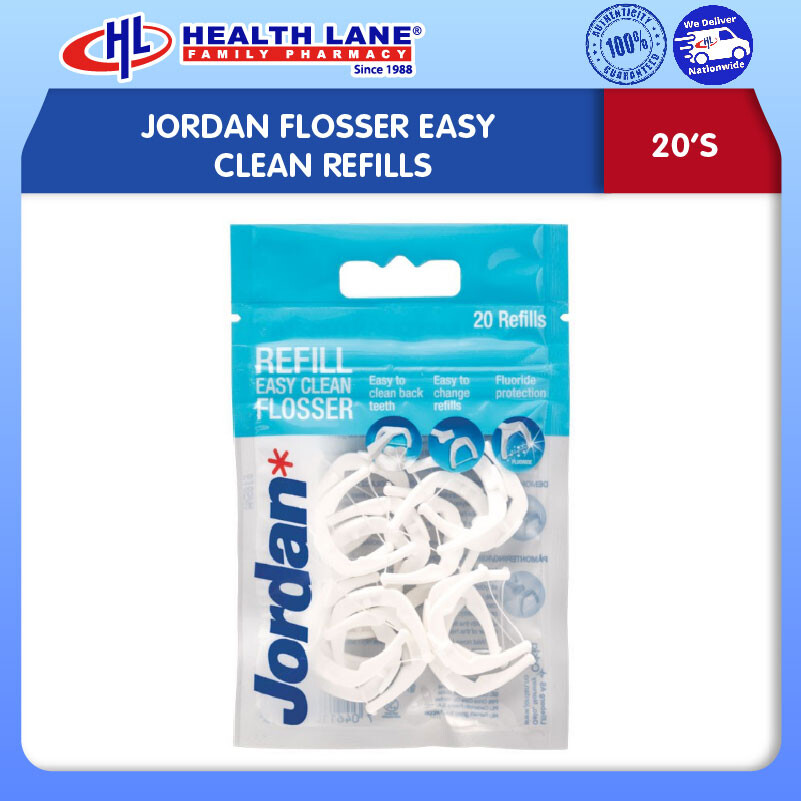 JORDAN FLOSSER EASY CLEAN 20 REFILLS