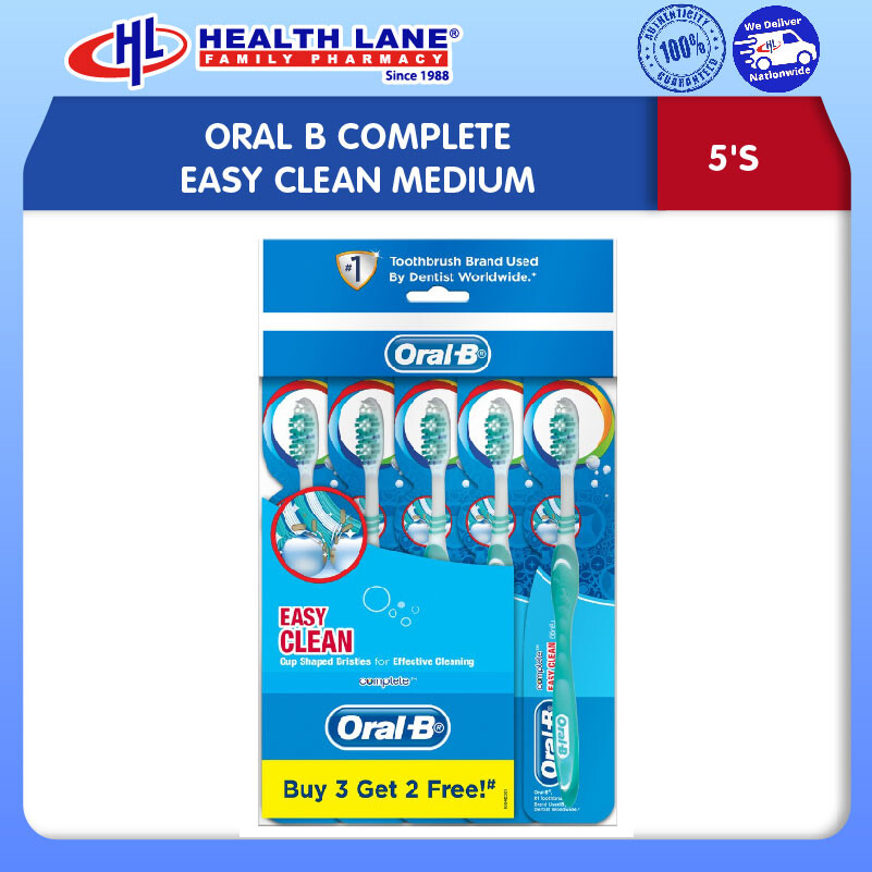 ORAL B COMPLETE EASY CLEAN MEDIUM (5'S)