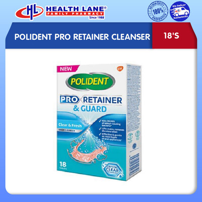 POLIDENT PRO RETAINER CLEANSER (18'S)