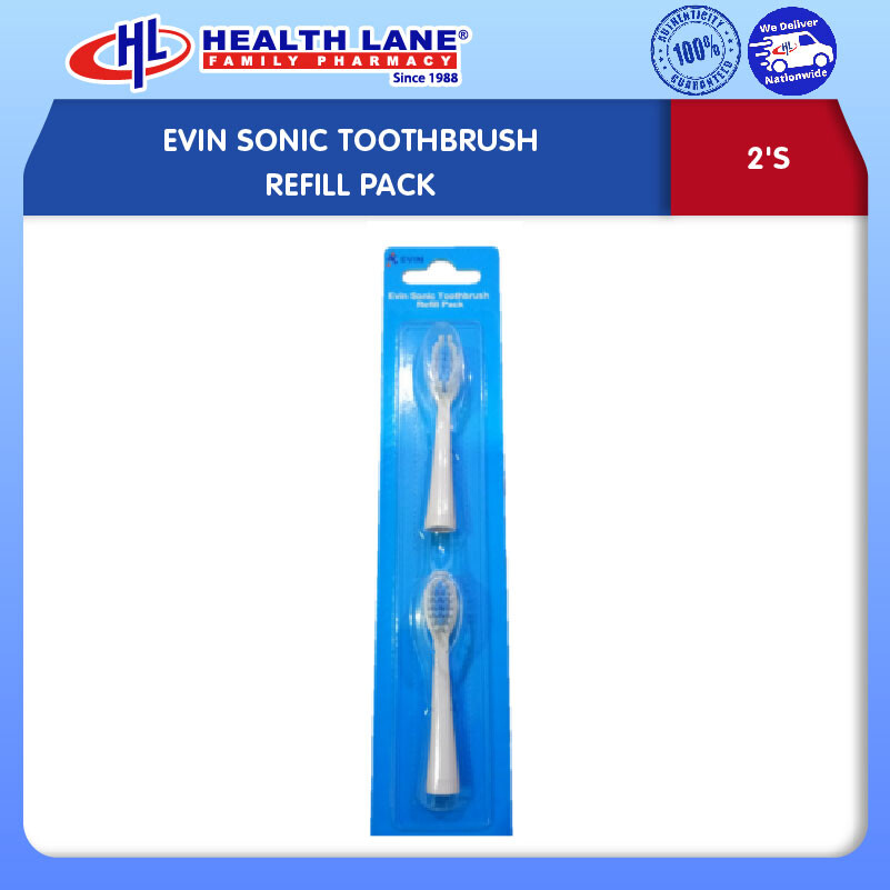 EVIN SONIC TOOTHBRUSH REFILL PACK (2'S)