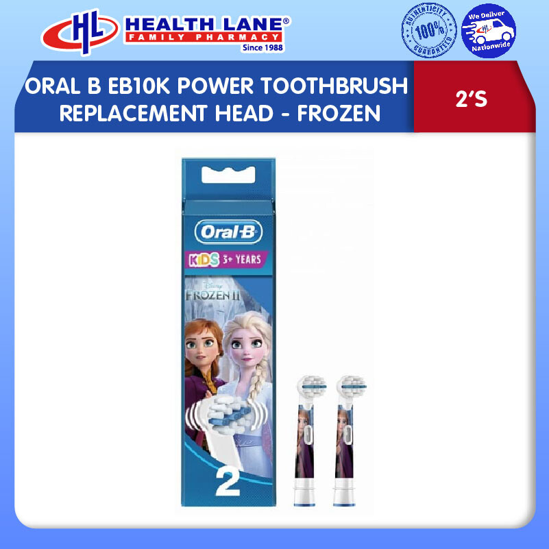 ORAL B EB10K POWER TOOTHBRUSH REPLACEMENT HEAD 2'S- FROZEN