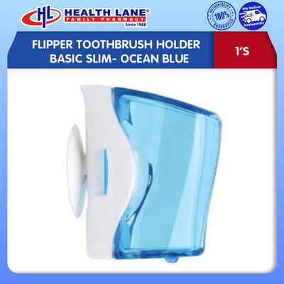 FLIPPER TOOTHBRUSH HOLDER BASIC SLIM- OCEAN BLUE