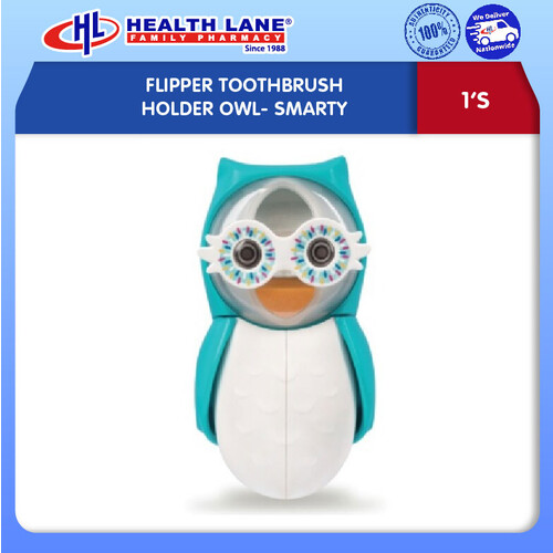 FLIPPER TOOTHBRUSH HOLDER OWL- SMARTY
