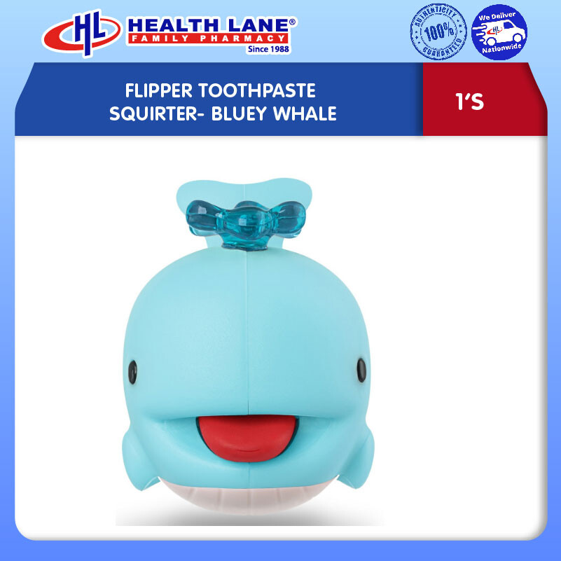 FLIPPER TOOTHPASTE SQUIRTER- BLUEY WHALE
