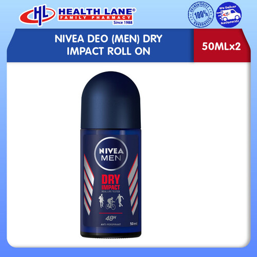 NIVEA DEO (MEN) DRY IMPACT ROLL ON (50MLx2)