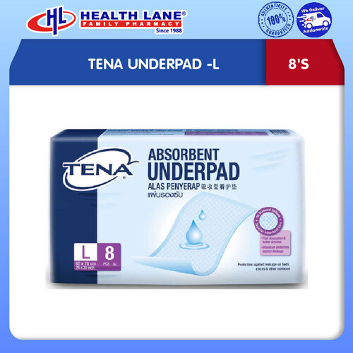 TENA UNDERPAD 8'S-L