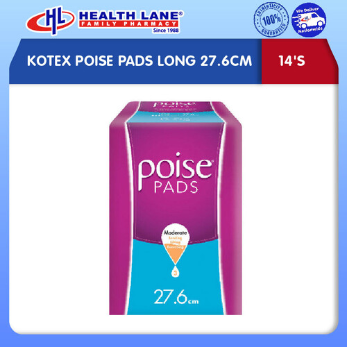 KOTEX POISE PADS LONG 27.6CM (14'S)