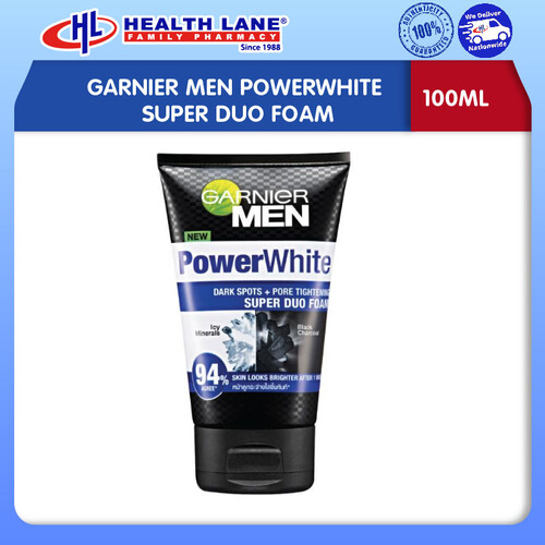 GARNIER MEN POWERWHITE SUPER DUO FOAM (100ML)