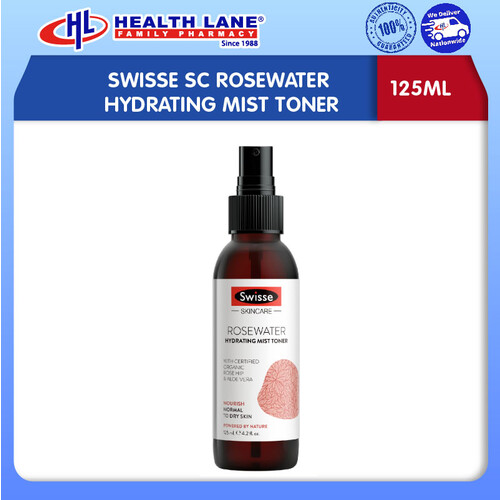 SWISSE SC ROSEWATER MOISTURISING MIST TONER (125ML)