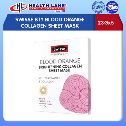 SWISSE BTY BLOOD ORANGE COLLAGEN SHEET MASK (23Gx5)