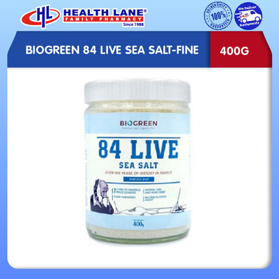 BIOGREEN 84 LIVE SEA SALT-FINE (400G)