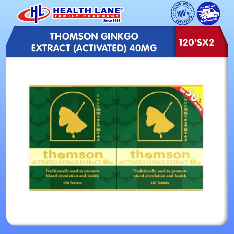 THOMSON GINKGO EXTRACT (ACTIVATED) 40MG 120'SX2