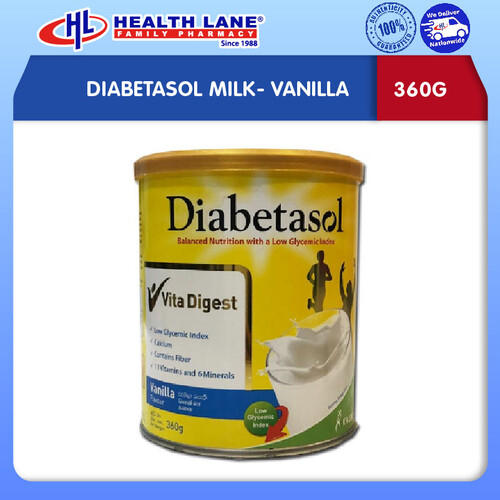 DIABETASOL MILK- VANILLA (360G)