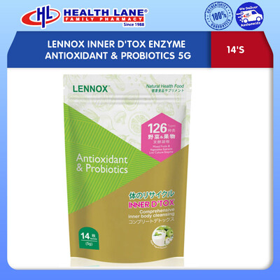 LENNOX INNER D'TOX ENZYME ANTIOXIDANT & PROBIOTICS 5G (14'S)