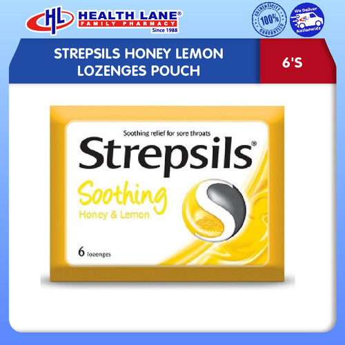 STREPSILS HONEY LEMON LOZENGES POUCH (6'S)