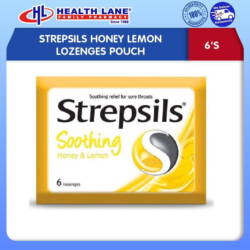 STREPSILS HONEY LEMON LOZENGES POUCH (6'S)