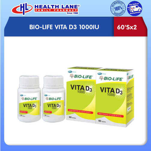 BIO-LIFE VITA D3 1000IU (60'Sx2)